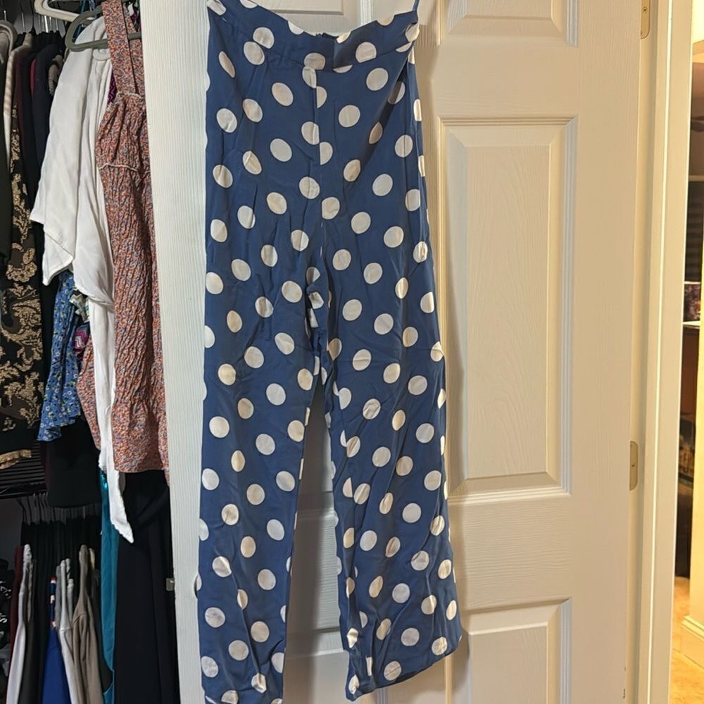 XIX Palms - Cute Blue and White Polka Dot Pants - Like New - Size 1 - Worn Once